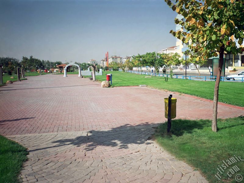 Gaziantep`ten bir park manzaras.

