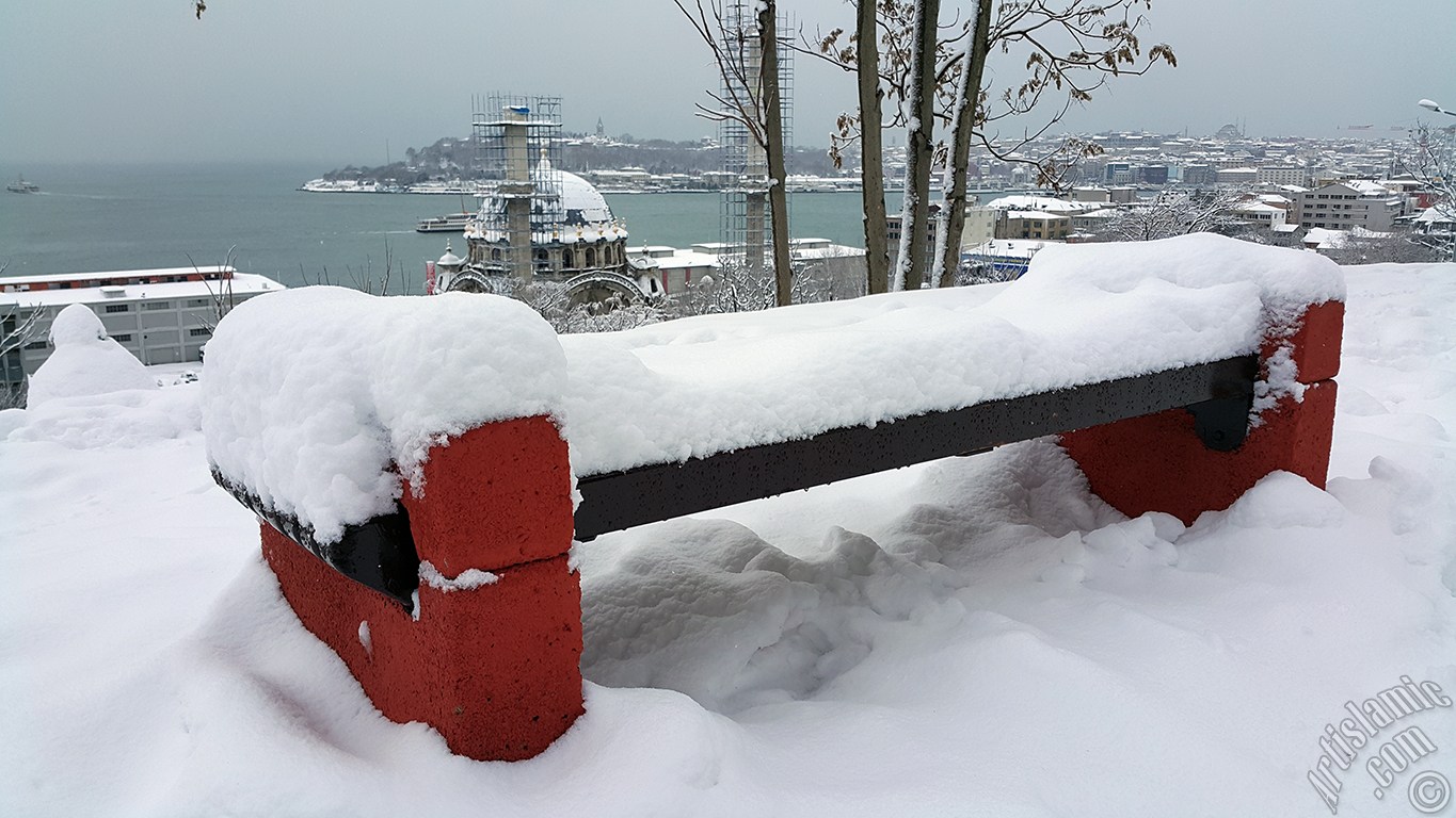 Special winter and snow photos taken in February 2015 in Fatih, Zeyrek, Persembe Pazari, Eminonu, Karakoy, Cihangir, Findikli, Kabatas districts of Istanbul city of Turkey.
