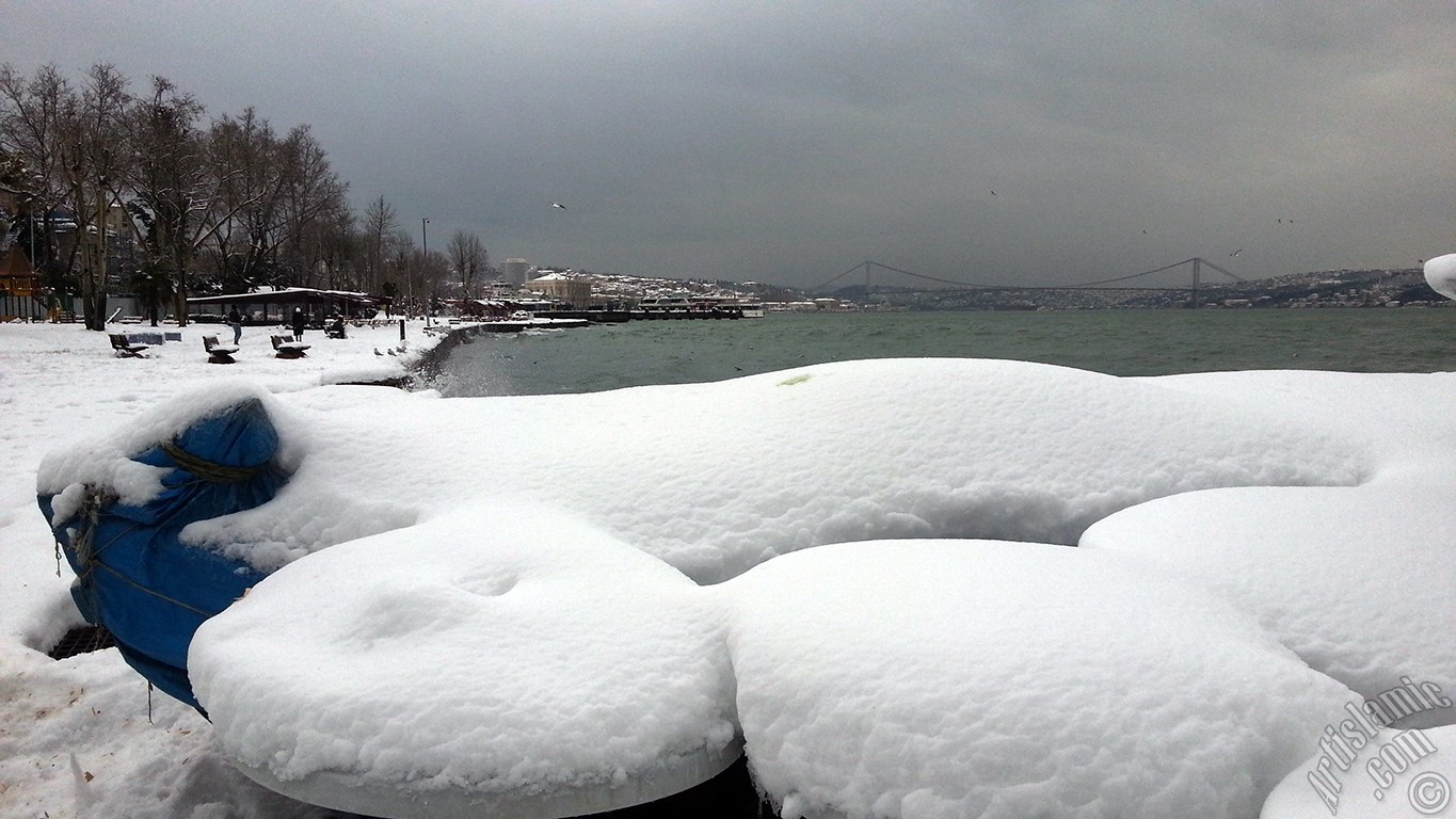 Special winter and snow photos taken in February 2015 in Fatih, Zeyrek, Persembe Pazari, Eminonu, Karakoy, Cihangir, Findikli, Kabatas districts of Istanbul city of Turkey.
